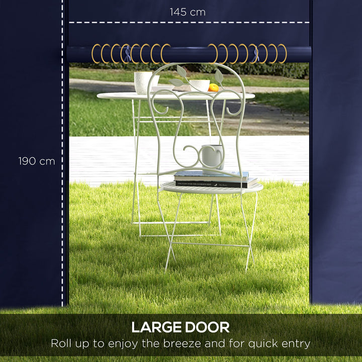 Set of Two 195 x 295cm Replacement Gazebo Side Walls - Blue