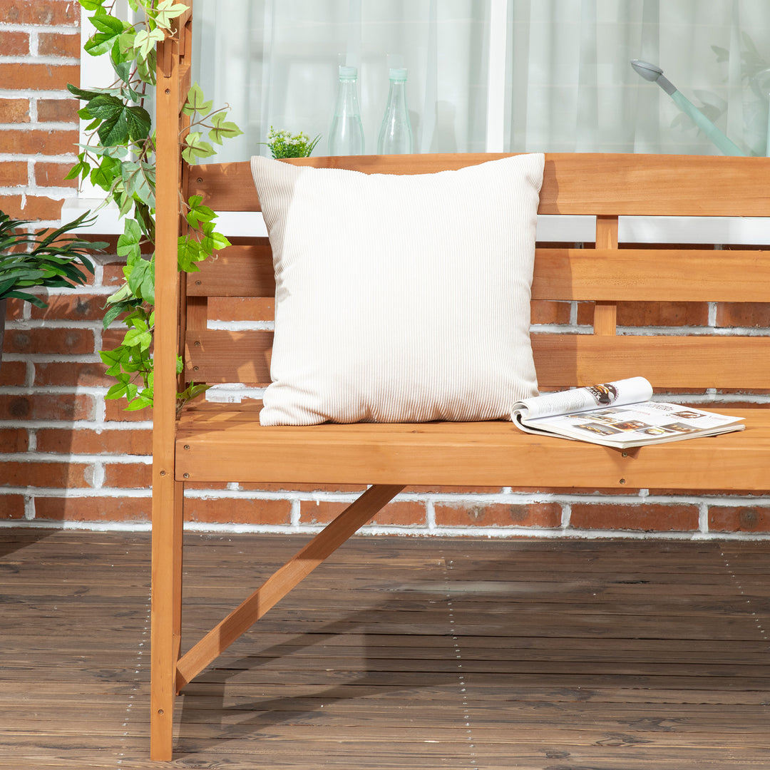 Garden Bench, Wooden Garden Arbour with Seat for Vines/Climbing Plants, Brown