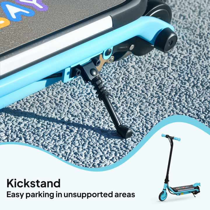 Electric Scooter for Kids Ages 6-14, with Dual Brakes, Flash Wheel and Colourful Light, Kids Electric Scooter E Scooter, Up to 12 KM/H & 10 KM, Blue