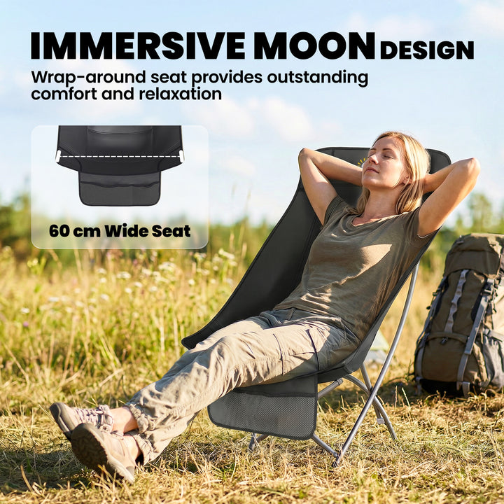 Camping Chair for Adults Heavy Duty Folding Camp Chair with Side Pocke