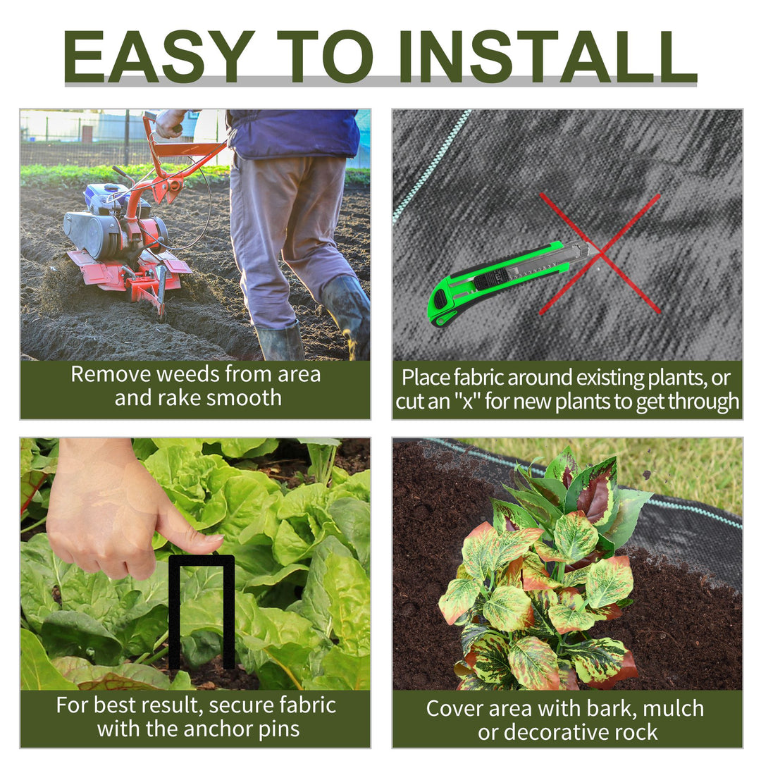 MCL 2m x 50m Weed Control Membrane, Heavy Duty Weed Control Barrier Fabric, 90gsm Ground Cover for Patios, Garden, Flower beds, Landscaping