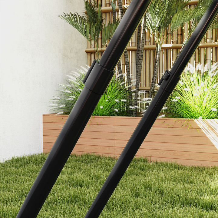 Football Training Net Target Goal, with Adjustable Angles - Black