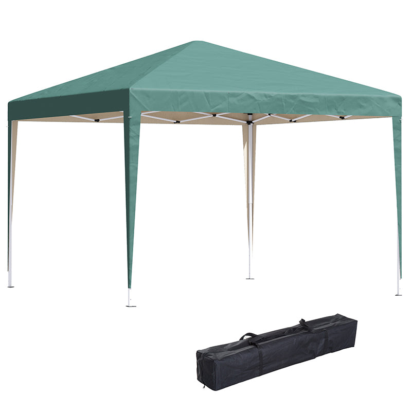 3 x 3M Garden Pop Up Gazebo Height Adjustable Marquee Party Tent Wedding Canopy with Carrying Bag, Green
