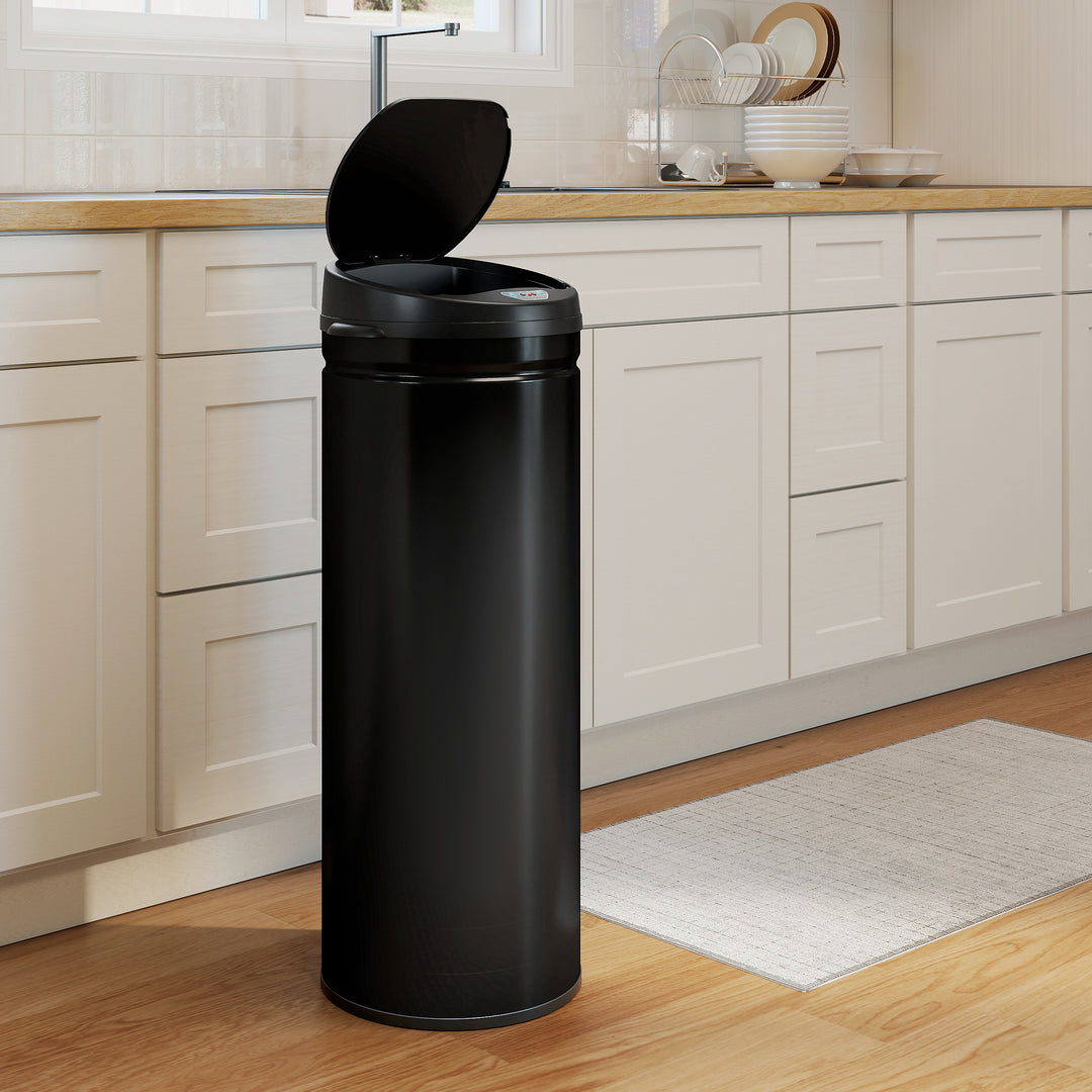50L Stainless Steel Sensor Bin - Black