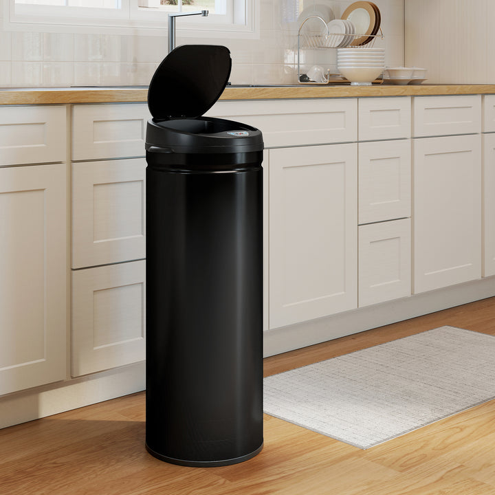 50L Stainless Steel Sensor Bin - Black
