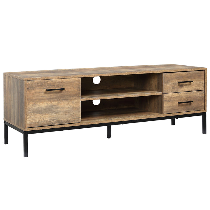 MCL Light Industrial-Style TV Stand Cabinet - Brown/Black