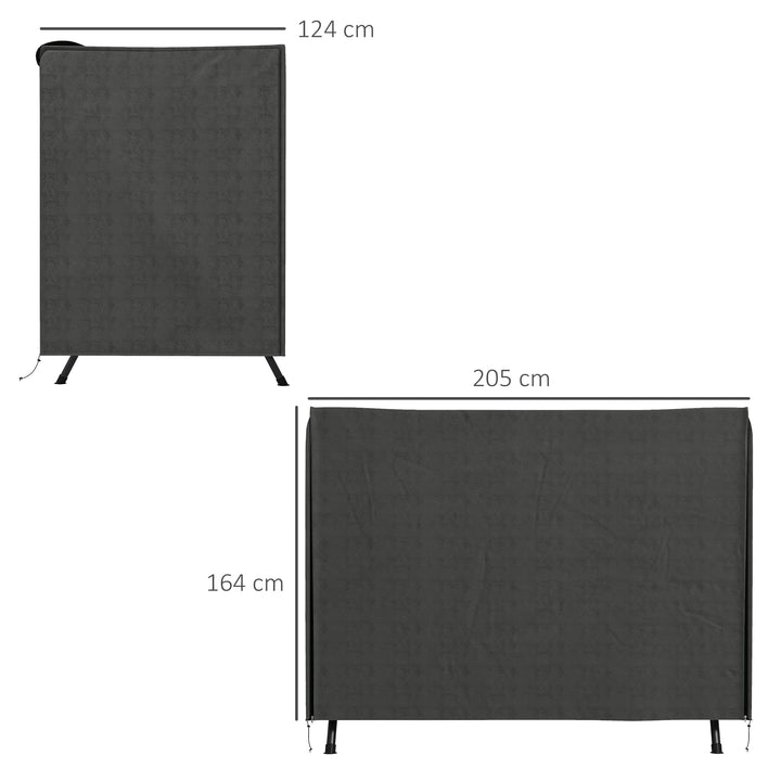 205 x 124cm Three-Seater Swing Chair Protective Cover Dark Grey
