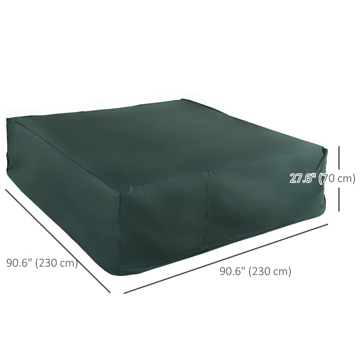 Large Patio Garden Furniture Set Cover 600D Oxford Square Waterproof, 230 x 230 x 70 cm, Green