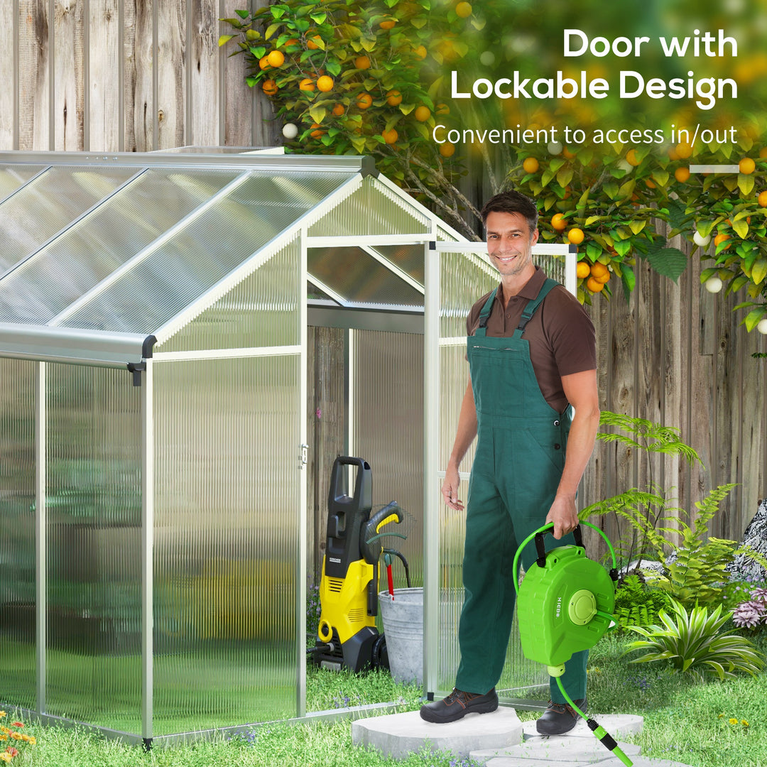 8 x 6ft Aluminium Frame Greenhouse
