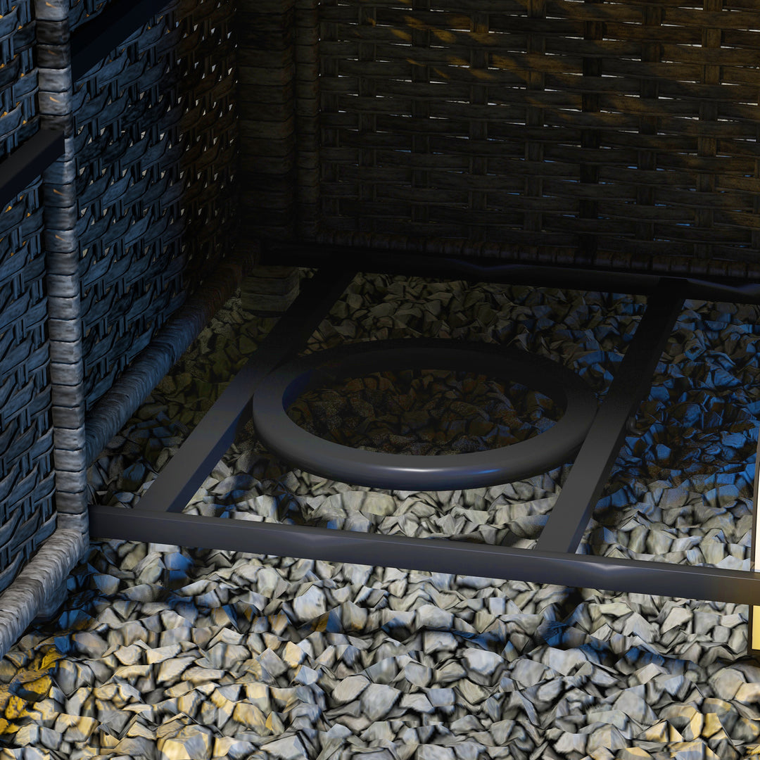 72.5 x 72.5cm 50,000 BTU Fire Pit Table, with Cover - Grey
