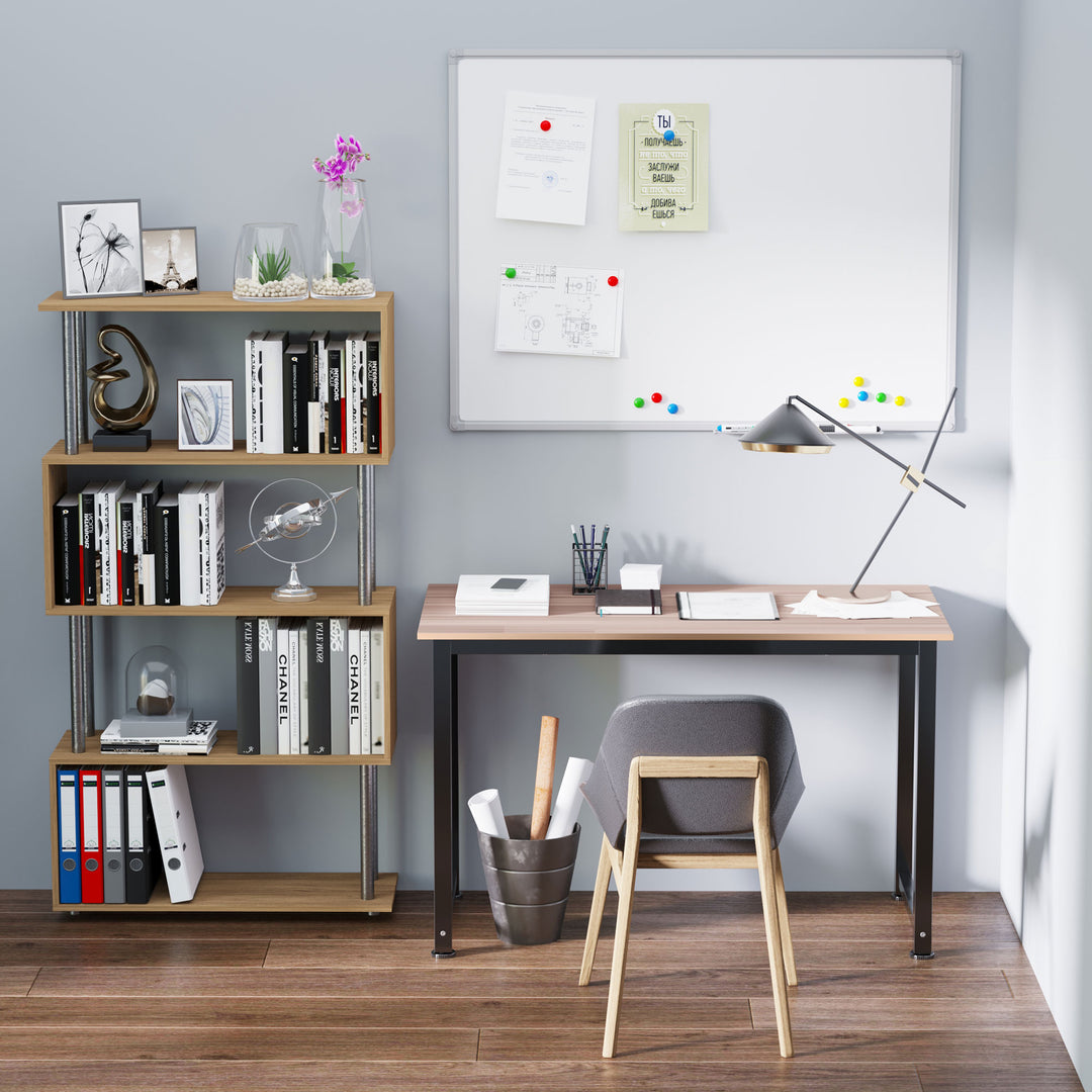 MCL Computer Desk, Writing Table, 120 x 60 x 76cm Workstation for Home Office, Study with Metal Frame, Simple Assembly, Black