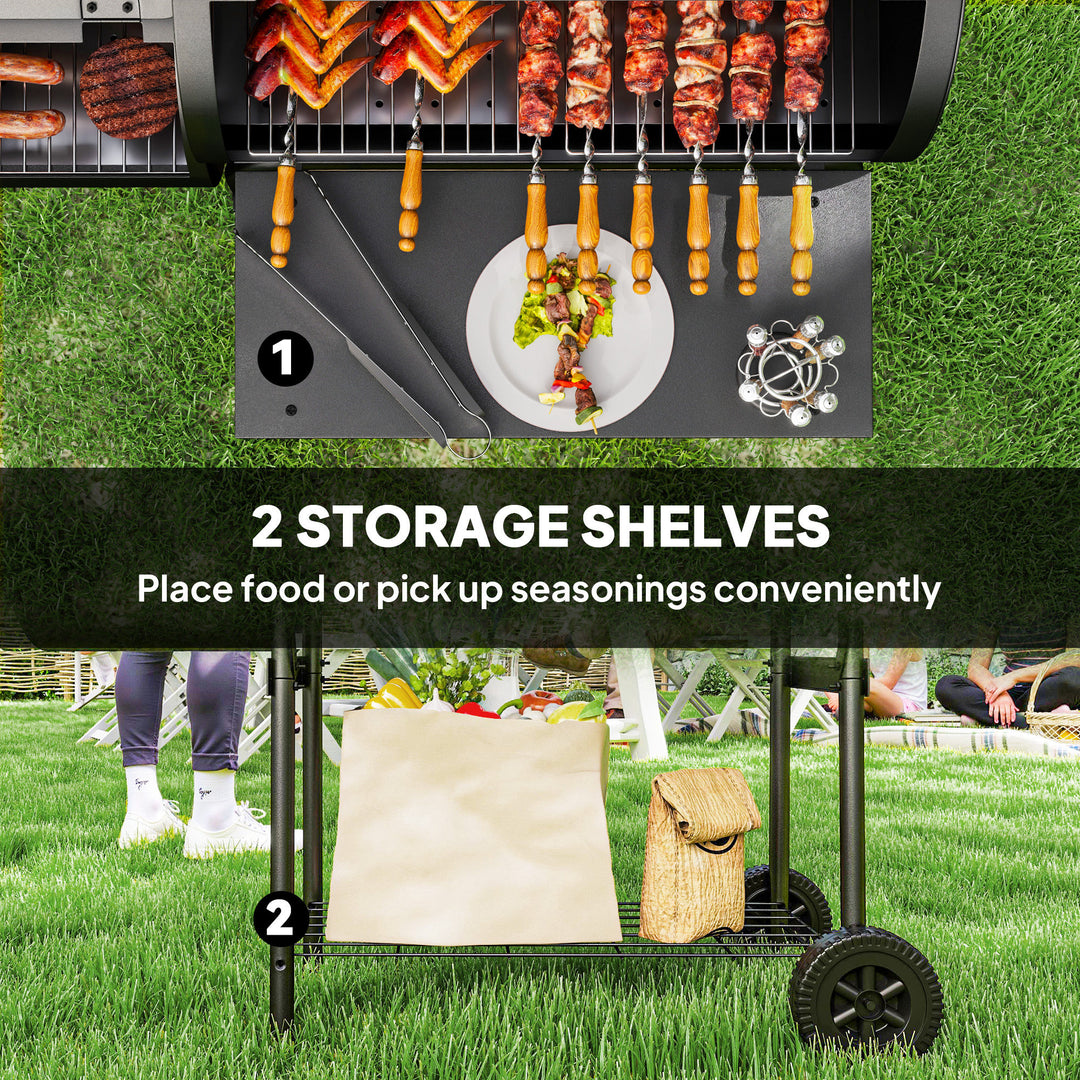 Barbecue Grill Portable Outdoor Charcoal BBQ Grill with Offset Smoker 
