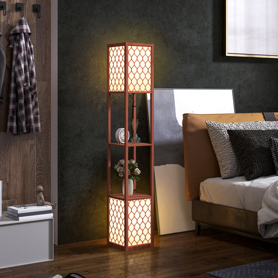 Duo Light Floor Shelves - Brown
