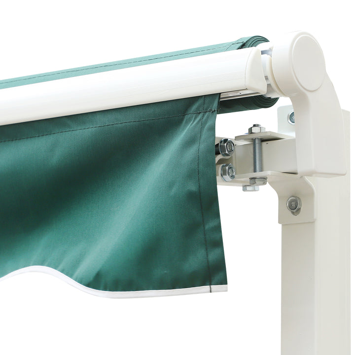 Manual Retractable Awning, 3.5x2.5 m-Green