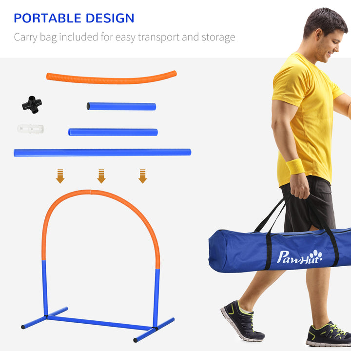 Four-Piece Portable Dog Agility Equipment - Blue