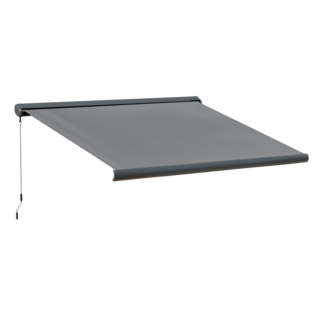 Cassette Electric Manual Awning Door Window Retractable Canopy w/ R/C