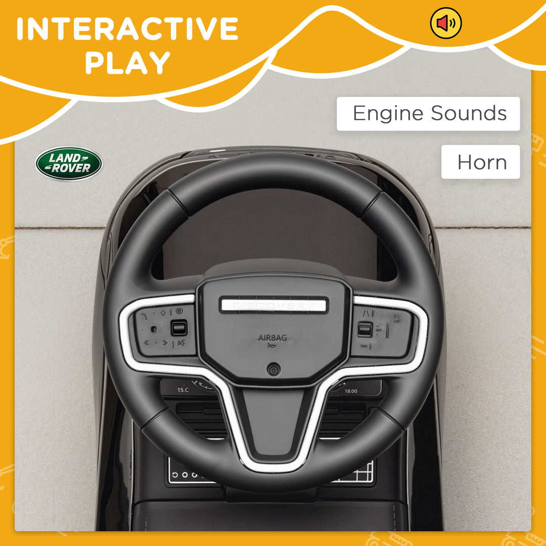 MCL Land Rover Licensed Toddler Ride on Car with Horn, Engine Sounds, Under-Seat Storage, for 18-36 Months, Black