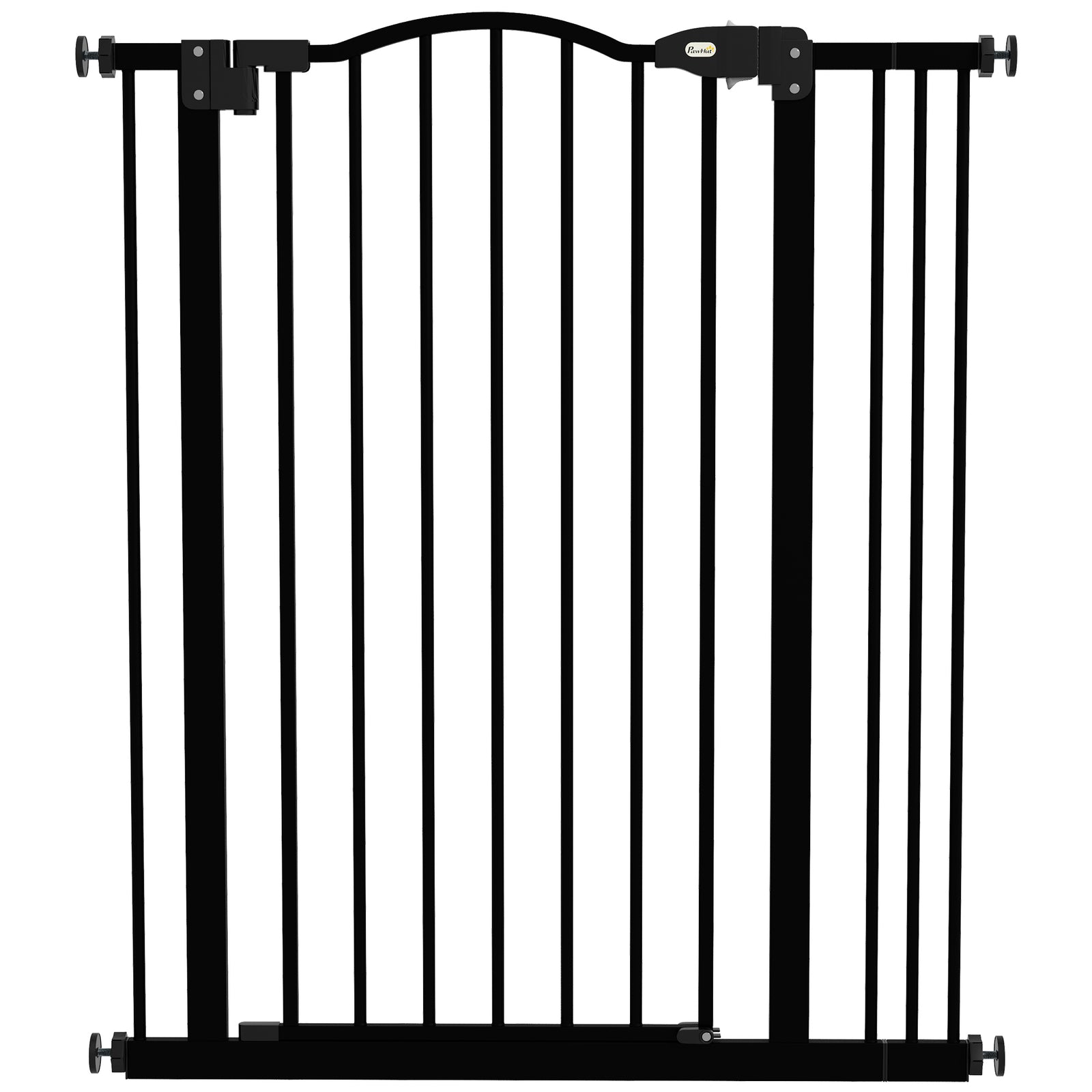 Metal Pet Safety Gate Dog Gate Folding Fence 74-87cm, Black