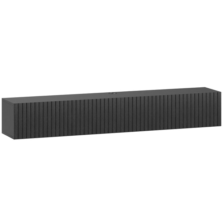 140cm Floating TV Stand, Wall Mount TV Unit with Cable Management Hole