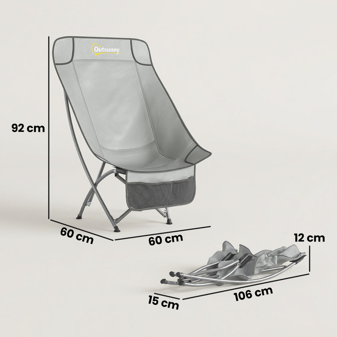 Camping Chair for Adults Heavy Duty Folding Camp Chair with Side Pocke