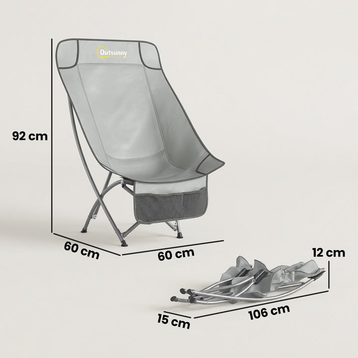 Camping Chair for Adults Heavy Duty Folding Camp Chair with Side Pocke