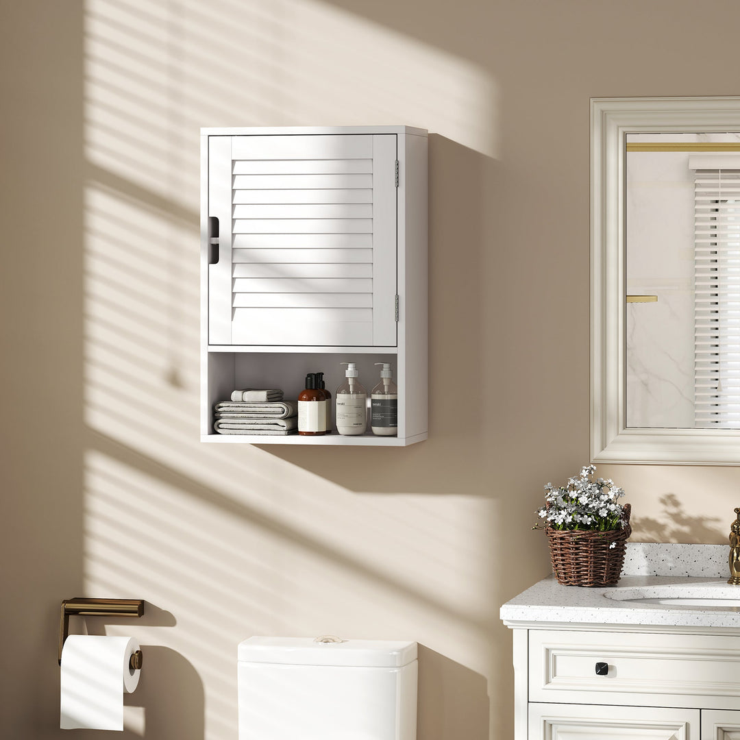 Bathroom Cabinet, Wall Mounted Storage Cabinet with Adjustable Shelves, 40 x 20 x 60 cm