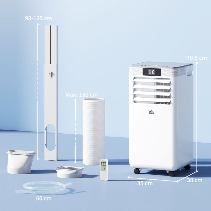 MCL 7000 BTU Air Conditioning Unit, 3-in-1 Portable Air Conditioner, Dehumidifier, Cooling Fan with Remote Control, LED Display, 2 Speeds, 24H Timer, Window Venting Kit, 15m²