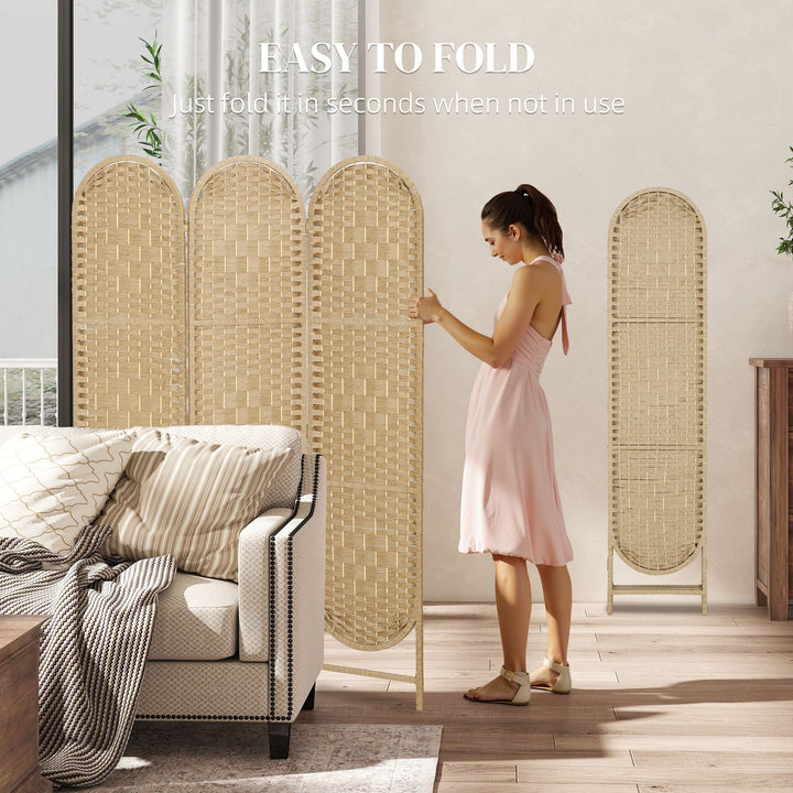 Freestanding Privacy Screen, 3 Panel Folding Room Divider for Living R