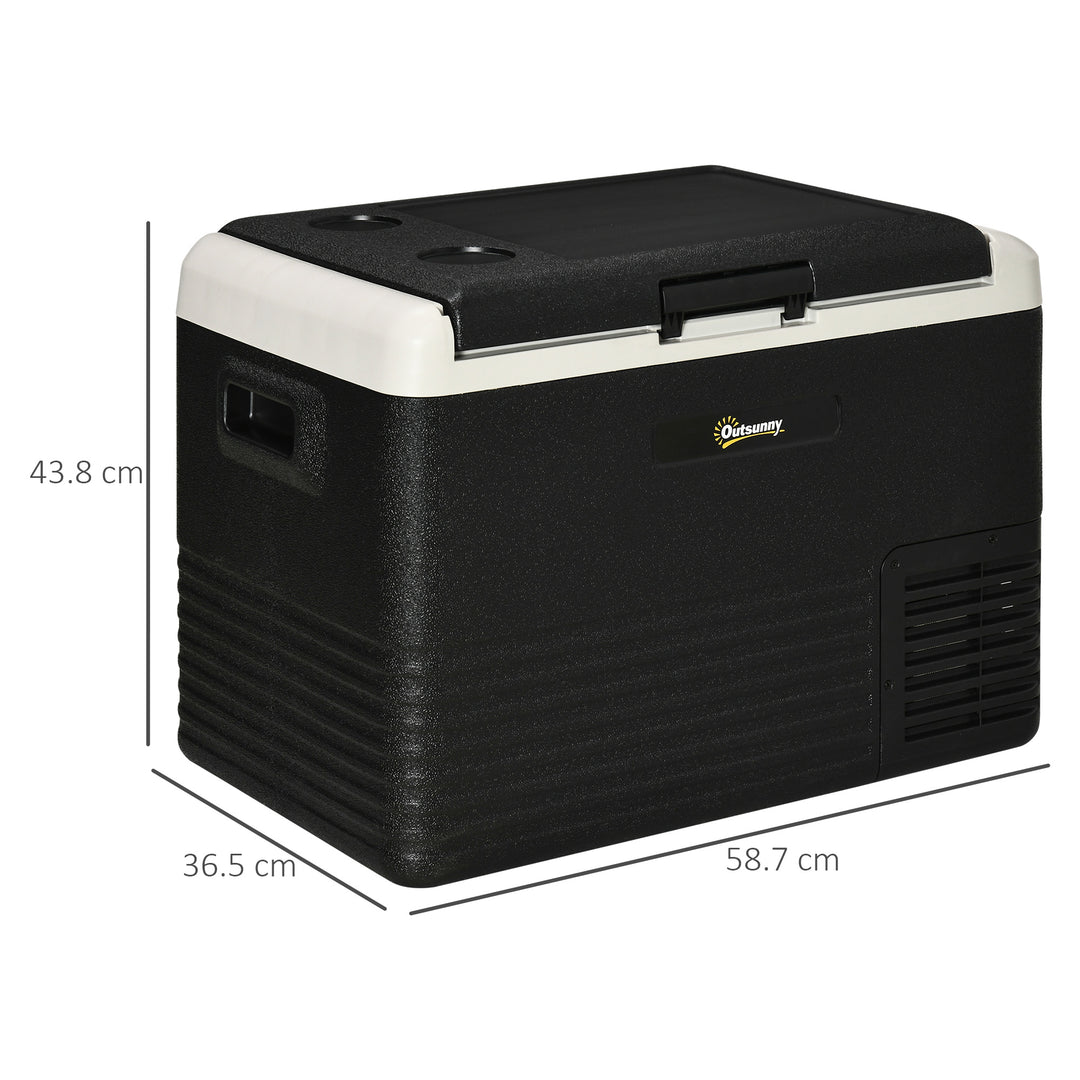 40L Portable Car Refrigerator - Grey and Black