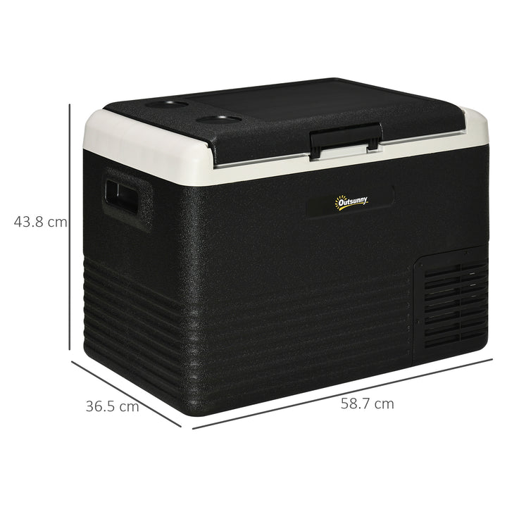 40L Portable Car Refrigerator - Grey and Black