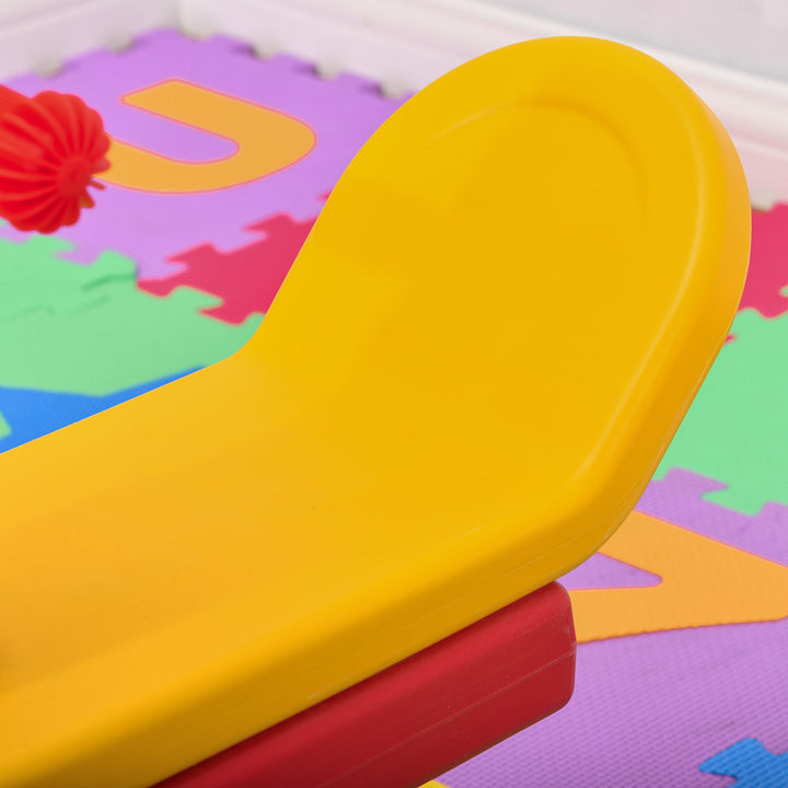 MCL Kids Seesaw Safe Teeter Totter 2 Seats with Easy-Grip Handles, Safe, Indoor Outdoor Living Room Playroom Backyard Equipment, for 1-4 years old Multicolor