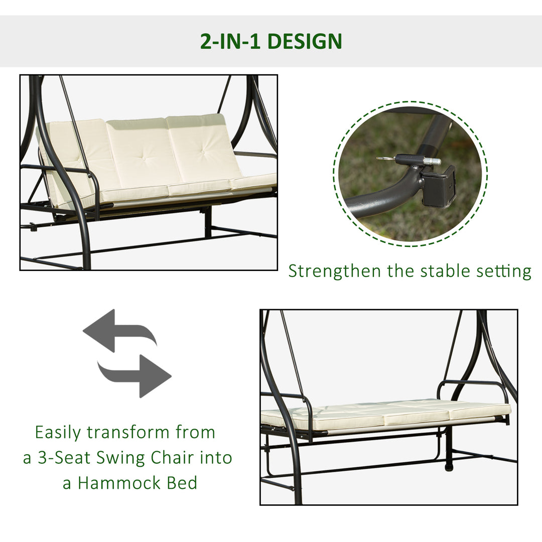 Outsunny Swing Chair, Comfortable Seating for Garden, 185Lx125Dx173H cm, Weather