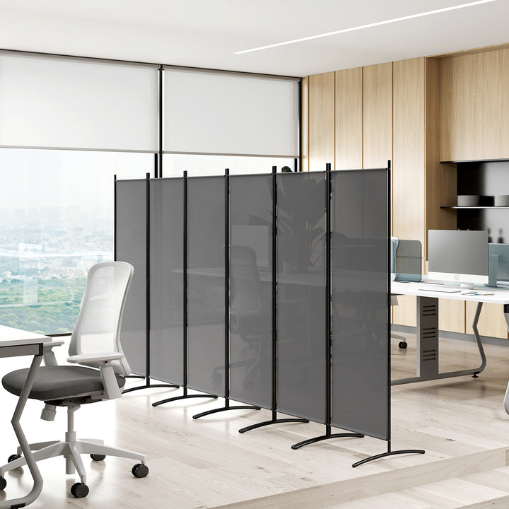 6 Panel Folding Room Divider Foldable Freestanding Garden Privacy Screen, 332 x 172 cm