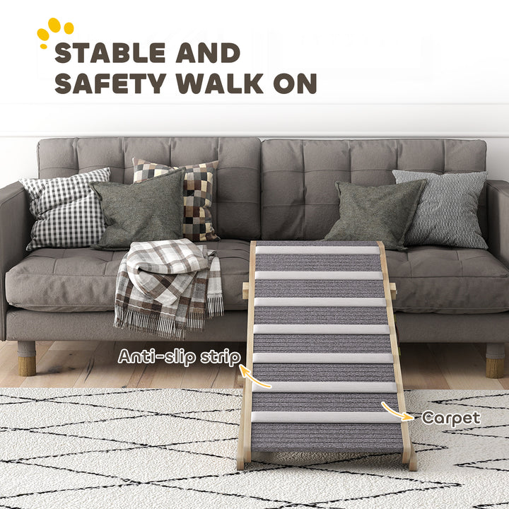 Dog Ramp for Couch, Adjustable Folding Pet Ramp, 4 Adjustable Height Dog Climbing Ladder, 35/43/47/50 cm Height