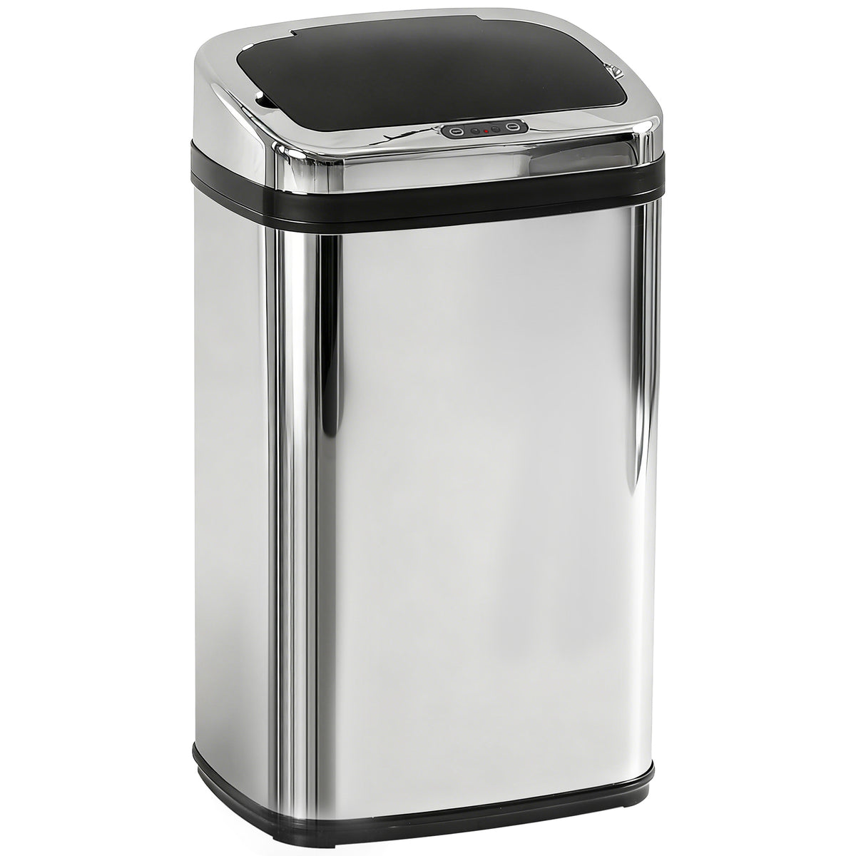 30L Stainless Steel Motion Sensor Lid Bin - Silver Tone
