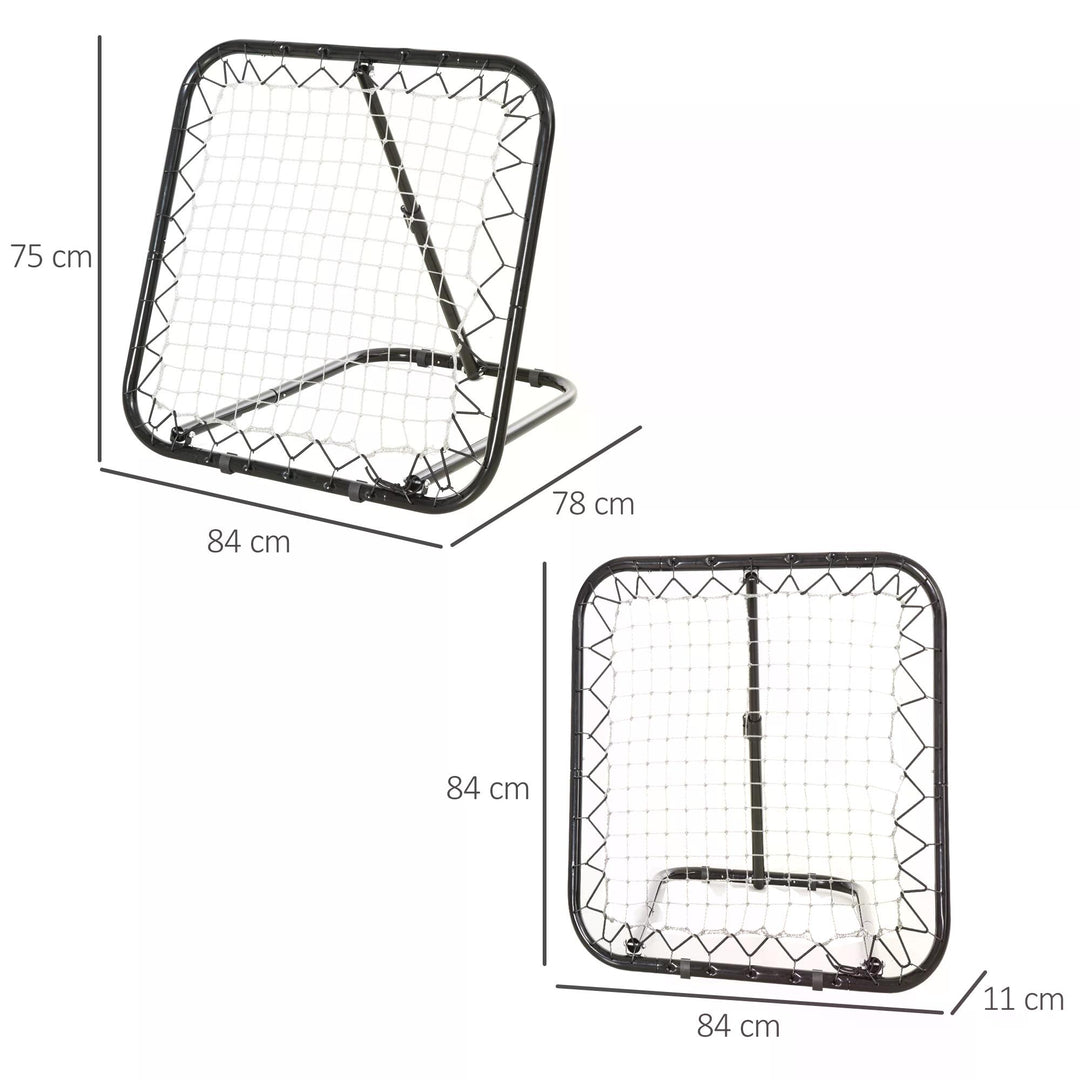 HOMCOM Angle Adjustable Rebounder Net Goal Training Set Football, Baseball, Basketball Daily Training, Black | Aosom UK