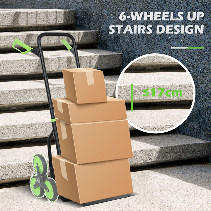Six-Wheel Folding Sack Barrow Trolley - Black/Green
