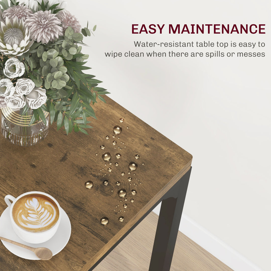 Three-Piece Minimal and Compact Dining Set, Rustic Brown