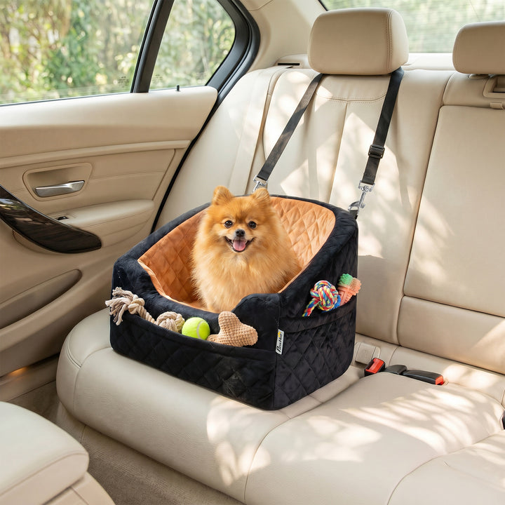 Dog Car Seat, Detachable Washable Dog Booster Seat with Thick Cushion,