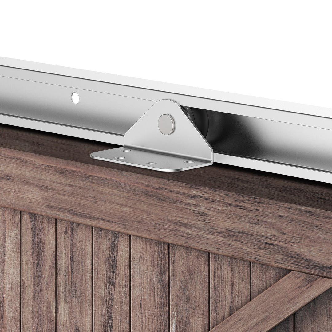 MCL 6FT Modern Sliding Barn Door Closet Hardware Track Kit Track System Unit for Single Wooden Door