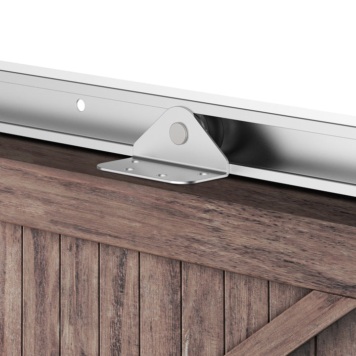 MCL 6FT Modern Sliding Barn Door Closet Hardware Track Kit Track System Unit for Single Wooden Door