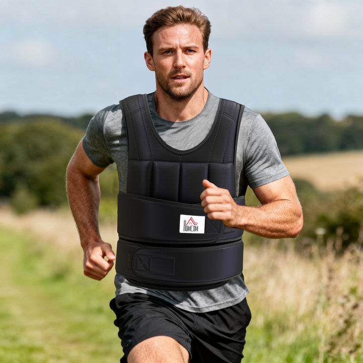 MCL 20KG Adjustable Weight Vest, Black