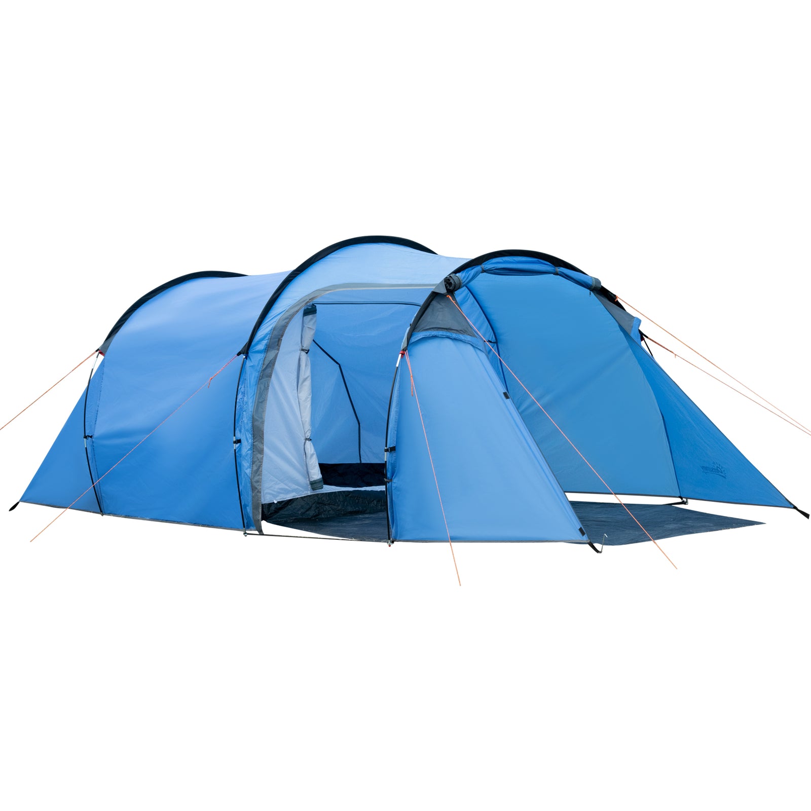 2 Room Tent with Vestibule, Weather-Resistant Camping Tent with Air Vents for Fishing Hiking, Sky Blue