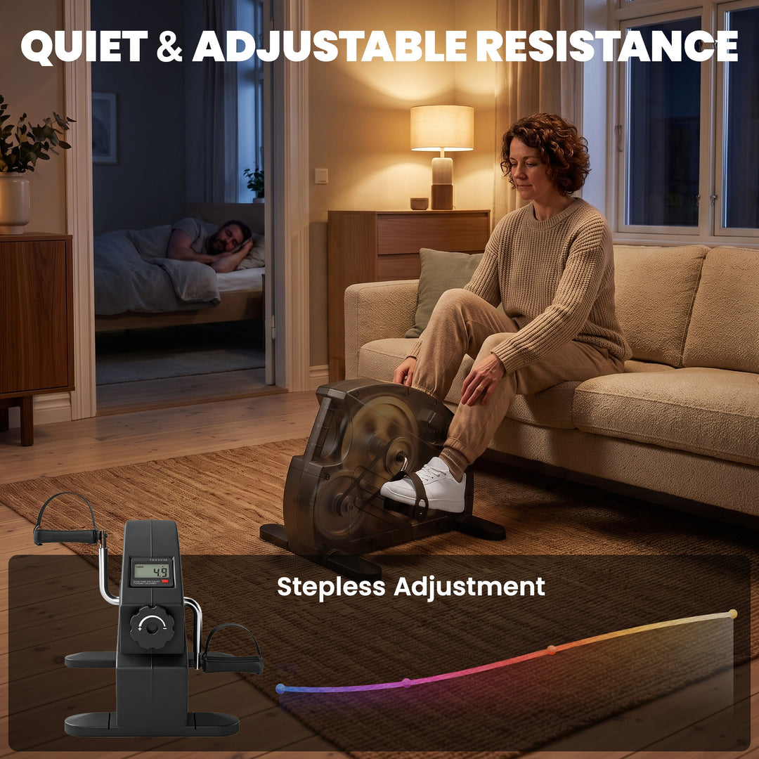 Mini Exercise Bike with Stepless Adjustable Resistance, LCD Display - view 5