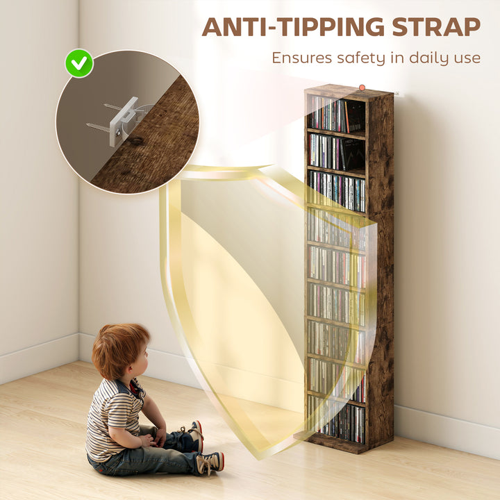 MCL 260 Narrow CD Storage Unit - Rustic Brown