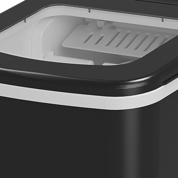 Countertop Ice Machine, 12Kg in 24 Hrs, 9 Cubes Ready in 8 Mins, Portable Ice Cube Maker with Self-Cleaning, Ice Scoop and Basket for Home, Kitchen, No Plumbing Required, Black