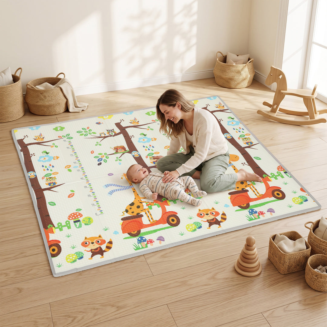 Foldable Reversible Baby Play Mat 200 x 180 cm, Waterproof, Non-Slip - view 2