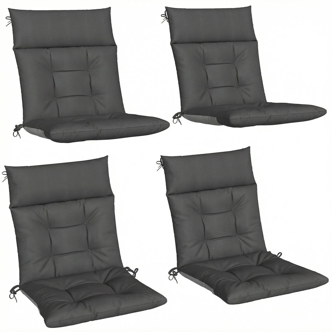Patio Chair Cushions Set of 4, Waterproof Non-Slip Lounge Chair Cushio