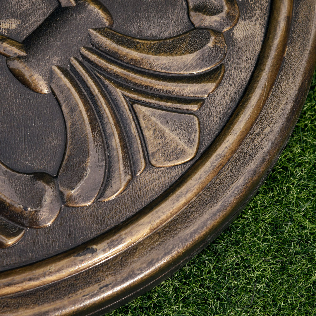 MCL 13kg Round Umbrella Base Outdoor Parasol Base Weight Stand Holder for Outdoor Garden Bronze Tone