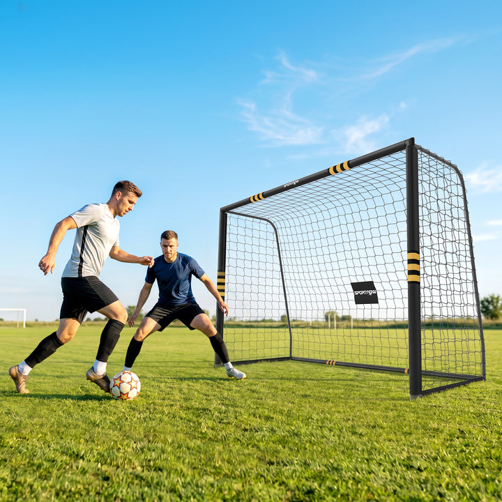 Football Goal, 10 x 6.5ft Football Net with Ground Stakes, EPE Foam Pa